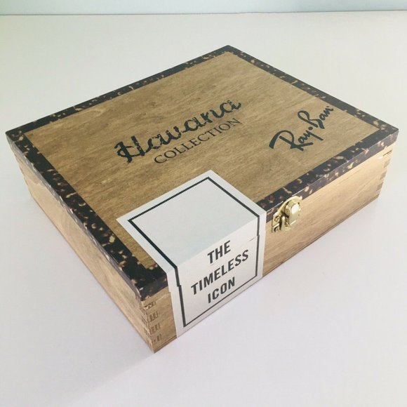 Ray Ban Sunglasses Havana Wooden Storage Case Box - Picture 10 of 11